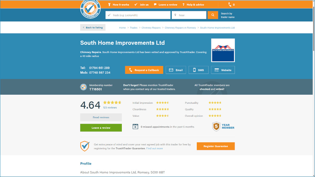 South Home Improvements of Romsey on Trustatrader.